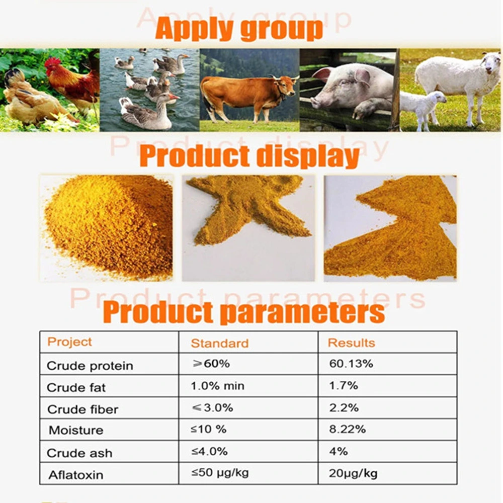 Corn Gluten Meal 60% for Animal Feed Pig/Fish/Horse/Cow Feed Additives