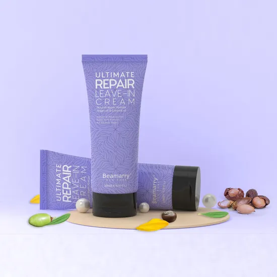 Crème de traitement des cheveux de réparation d'huile de noix de coco hydratant en profondeur de salon professionnel